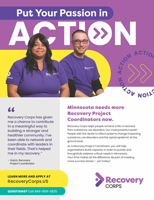 Flyer - MN Recovery Corps - Coordinator