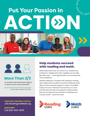 Flyer - Reading Corps, Math Corps Combo