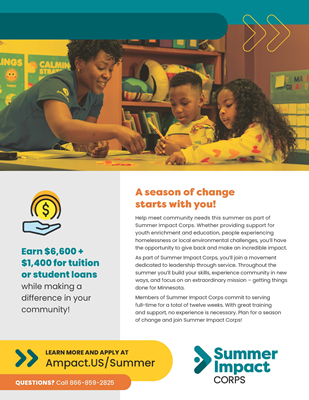 Flyer - Summer Impact Corps